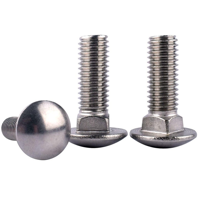 KOSJETHAS Store براغي عربة 3/8-16 x 1-1/2" ، رأس دائري ورقبة مربعة ، فولاذ مقاوم للصدأ 304 18-8 ، خيوط خشنة UNC كاملة ، كمية 8 قطع - Image 3